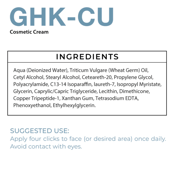 GHK-Cu Cream Ingredients