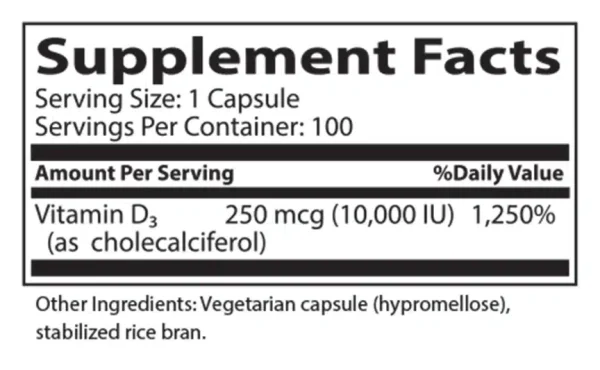 Vitamin D3 - 10,000iu - Image 2